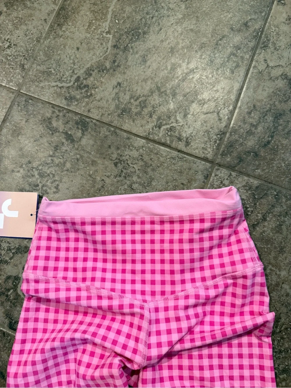 🍗JoyLab 7/8 high rise Pink Gingham Leggings